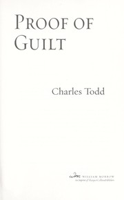 Proof of guilt : an Ian Rutledge mystery, book 15  Cover Image