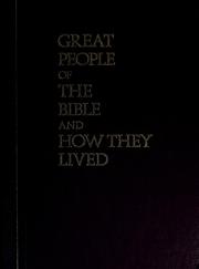 Great people of the Bible and how they lived. Cover Image