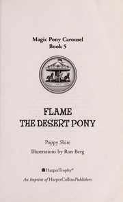 Flame the desert pony  Cover Image